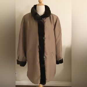 Reversible Fur Coat Size M/L